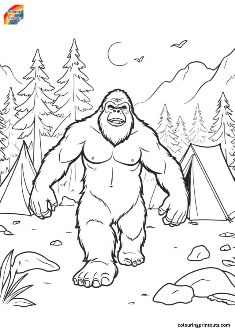 10+ Bigfoot Coloring Page