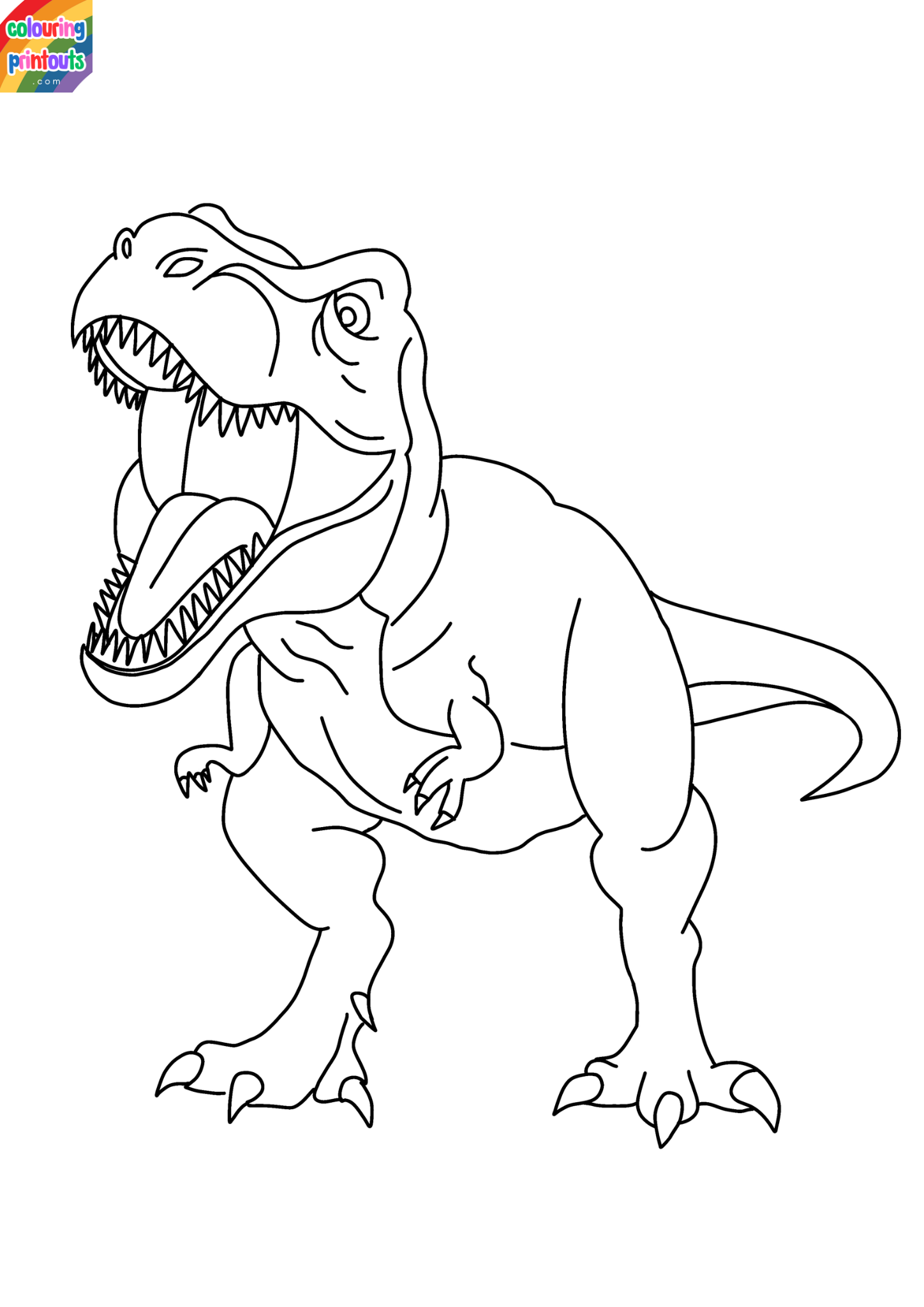 printable t rex coloring page