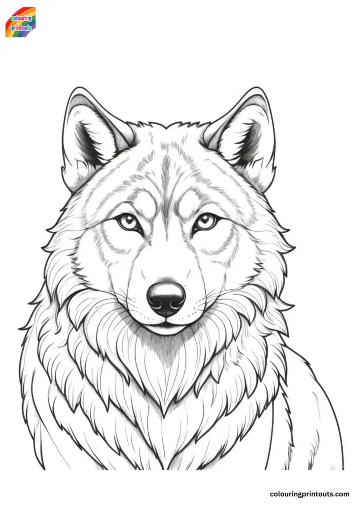 printable wolf pictures to color