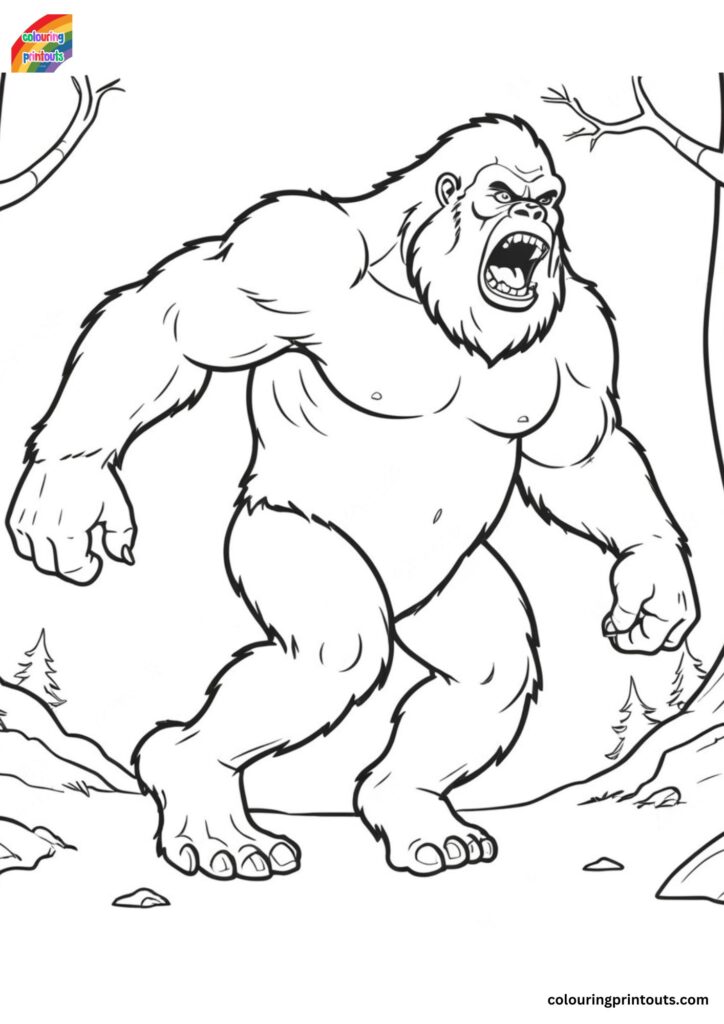 10+ Bigfoot Coloring Page