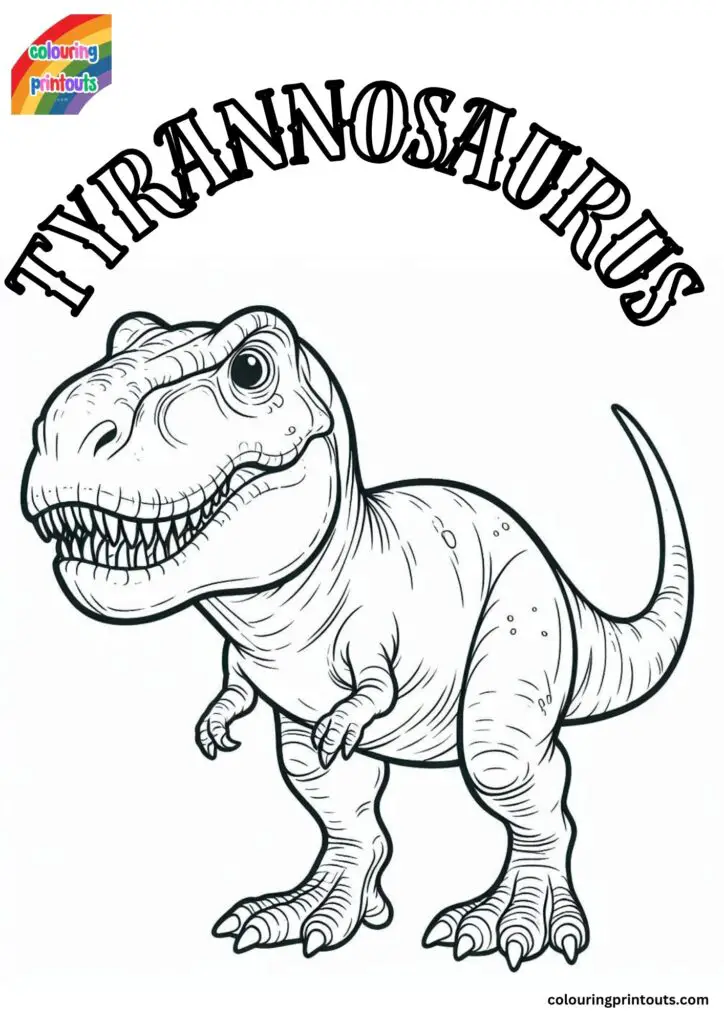 t rex coloring picture