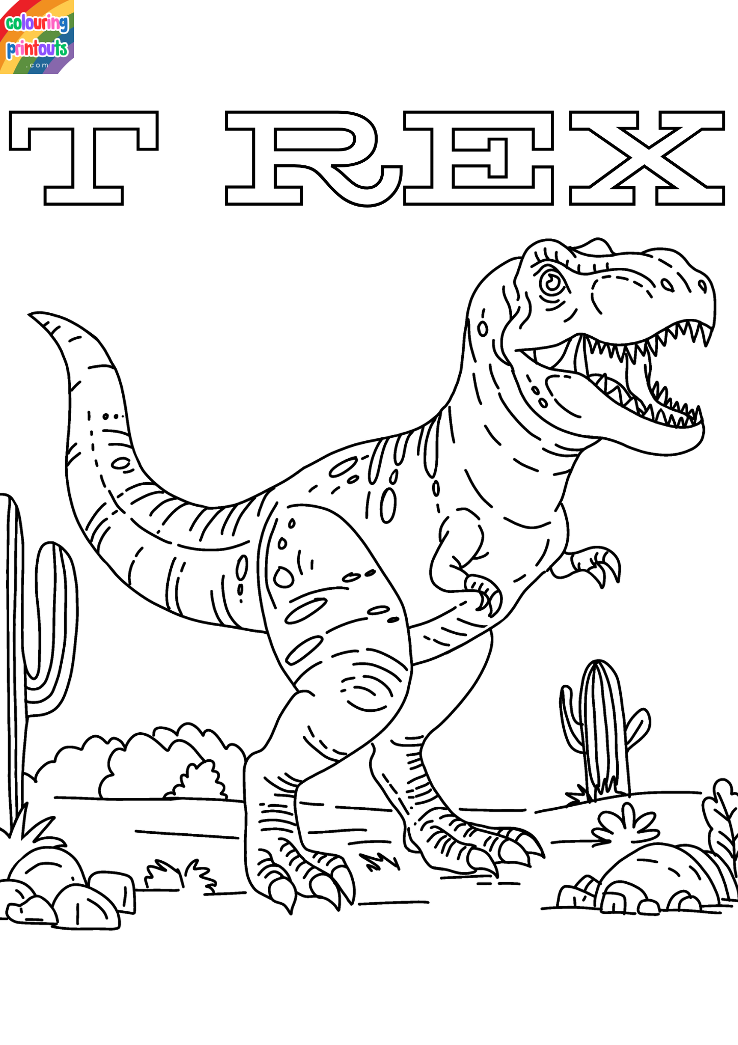 t rex coloring sheet