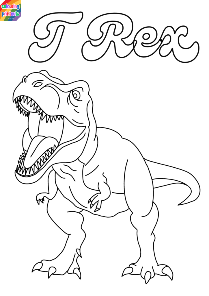 t rex coloring sheet