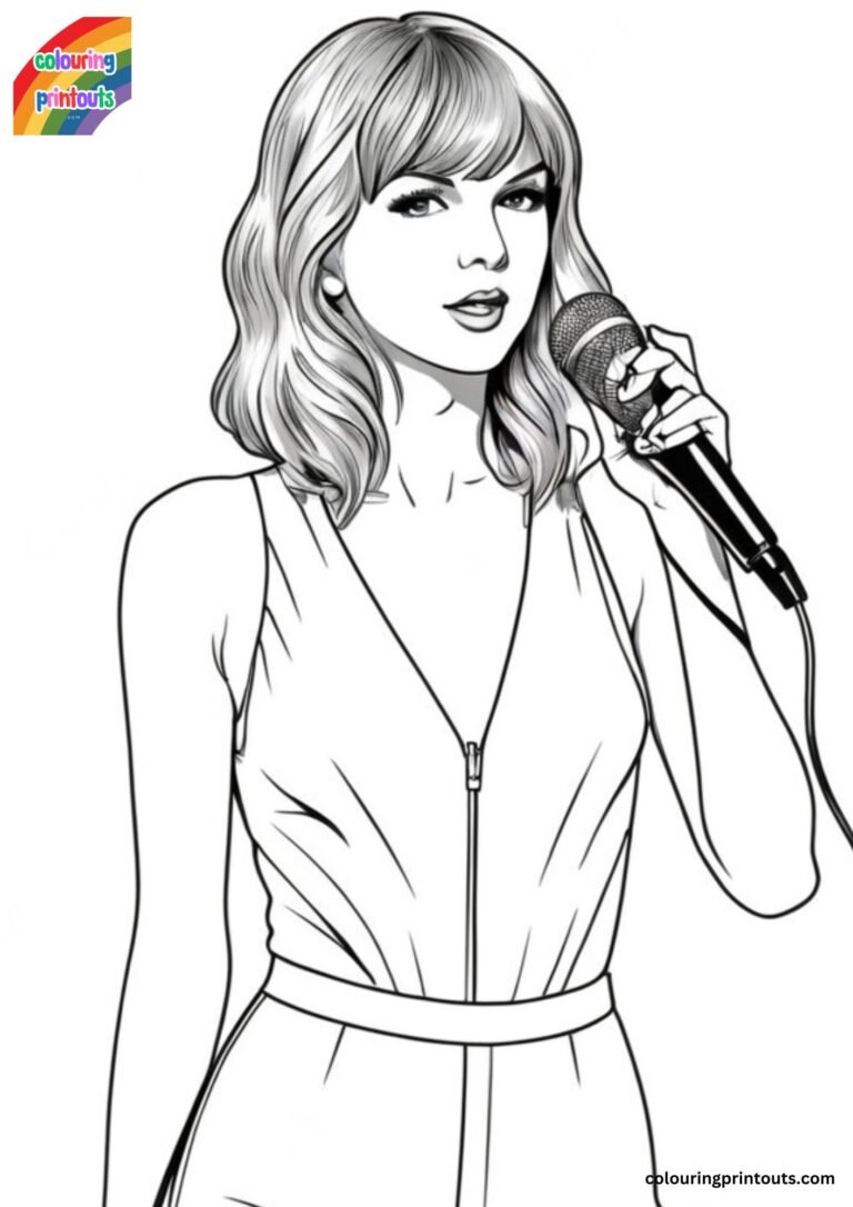 10+ Taylor Swift Coloring Pages Printable (Free Printables)