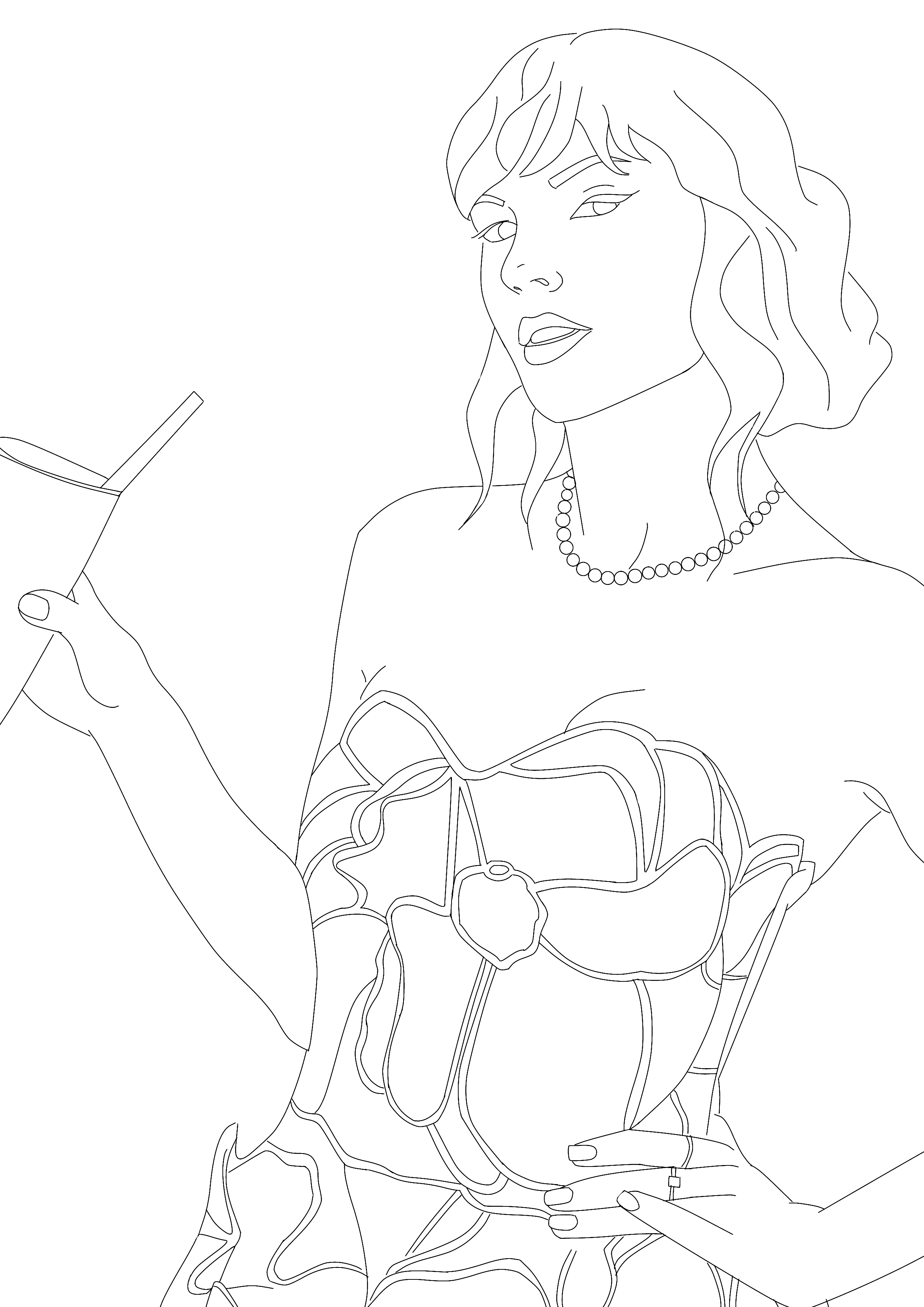 taylor swift colouring pages
