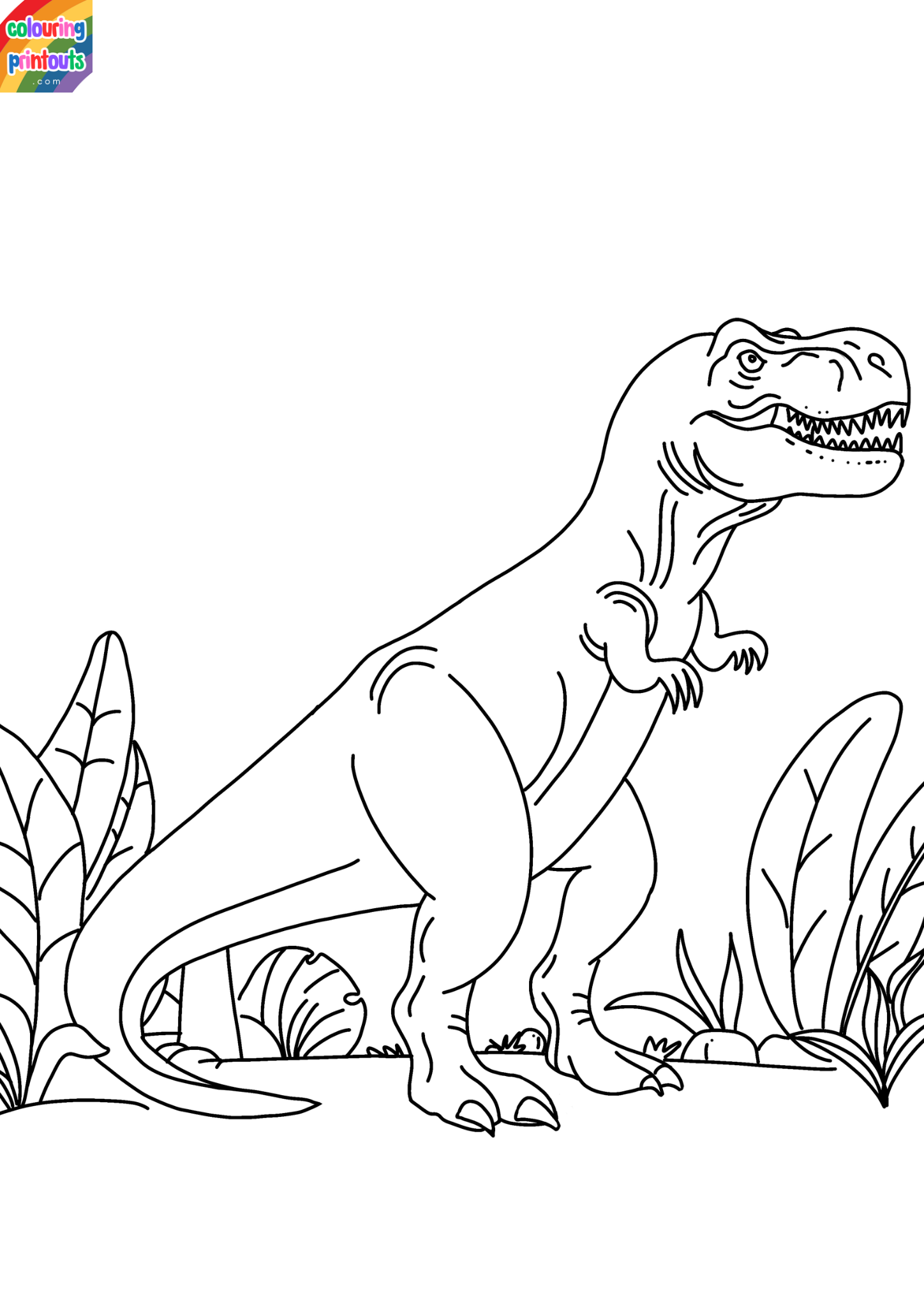 tyrannosaurus rex coloring page 
