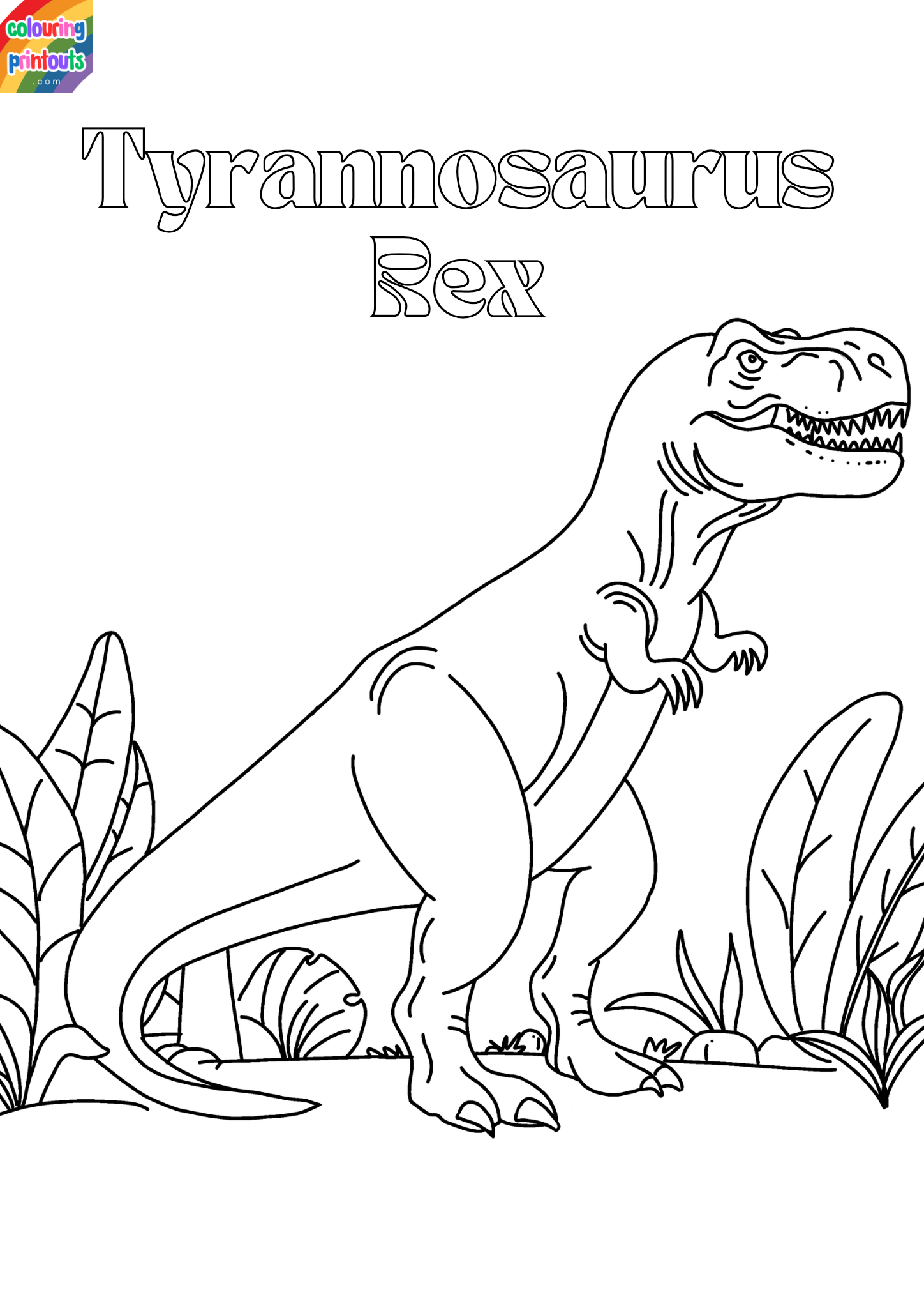 tyrannosaurus rex coloring page