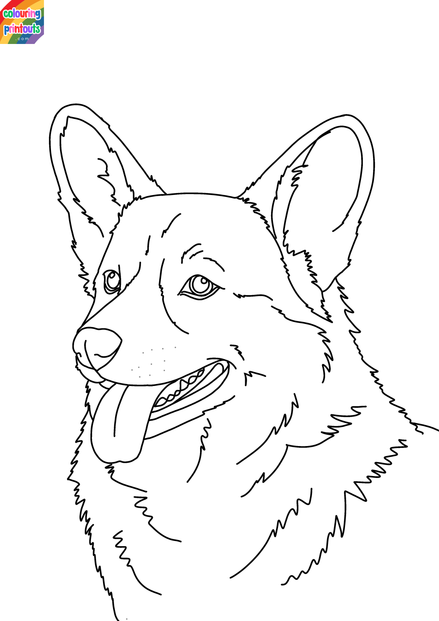 Coloring Pages of Corgis