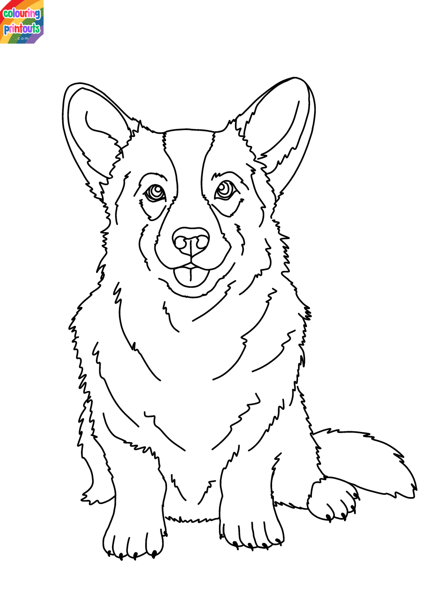 Coloring Pages of Corgis (2)