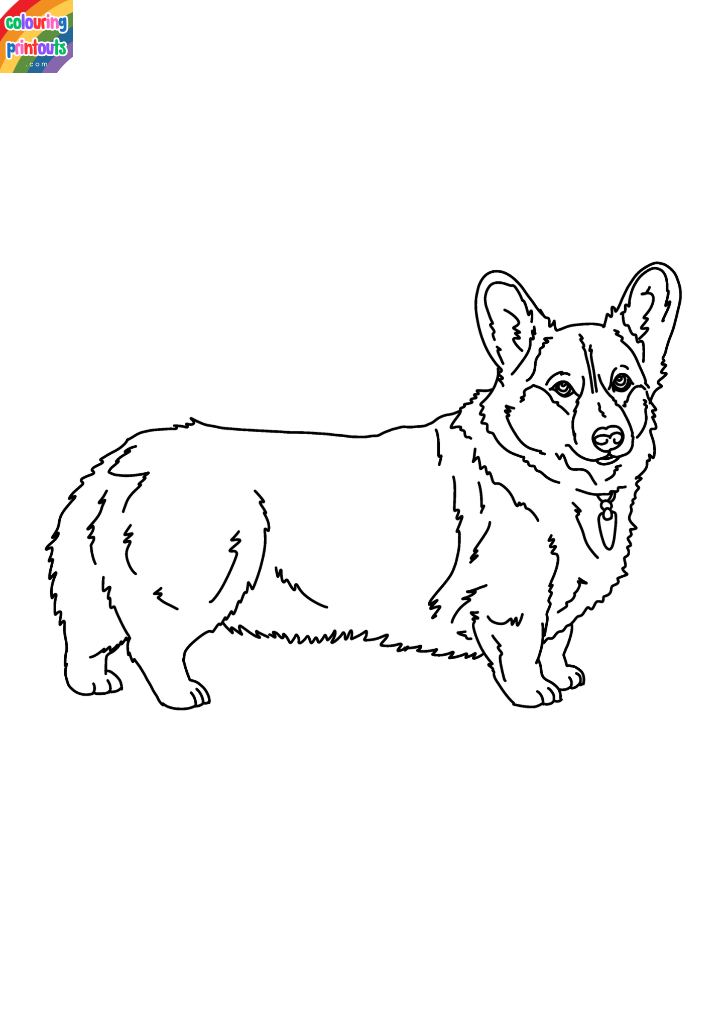 Coloring Pages of Corgis (3)