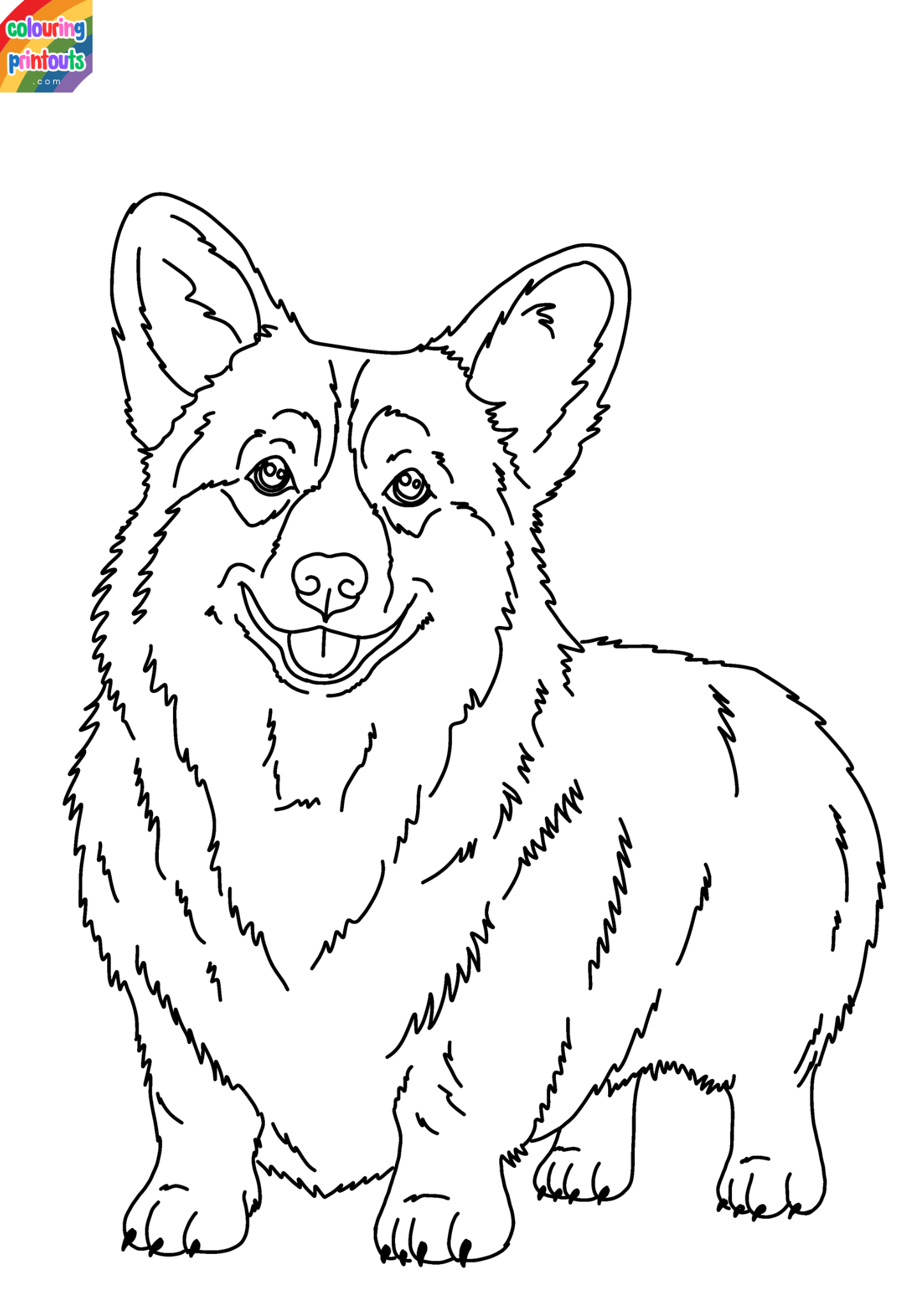 Coloring Pages of Corgis (4)