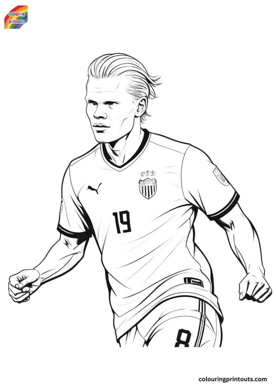Haaland Coloring Pages Haaland Coloring Pages