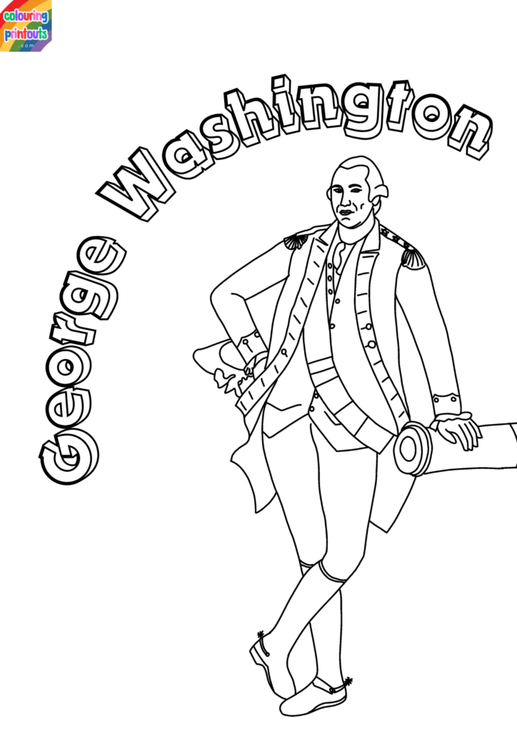 Free George Washington coloring pages