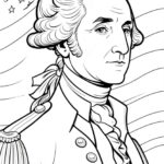 George Washington colouring page printable