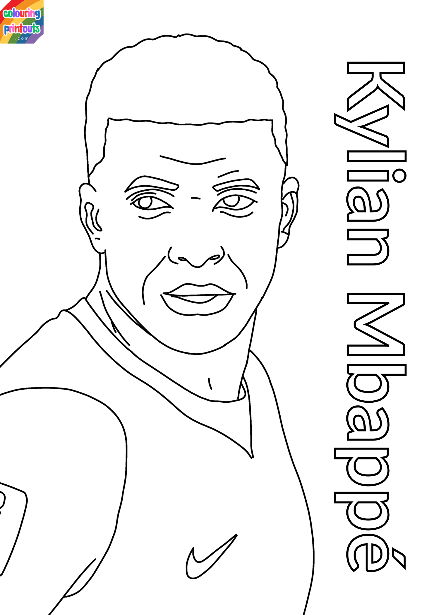 Kylian Mbappe coloring pages