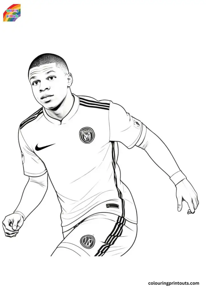 Mbappe Coloring printouts