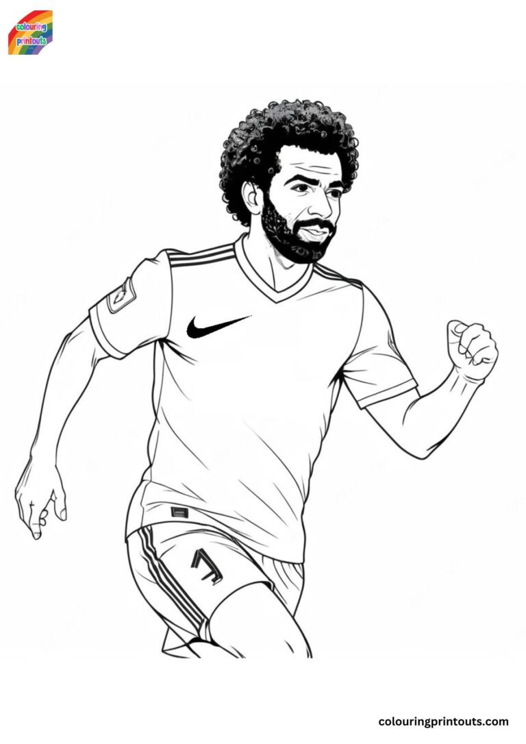 10 + Mo Salah Colouring Pages (Free Download)