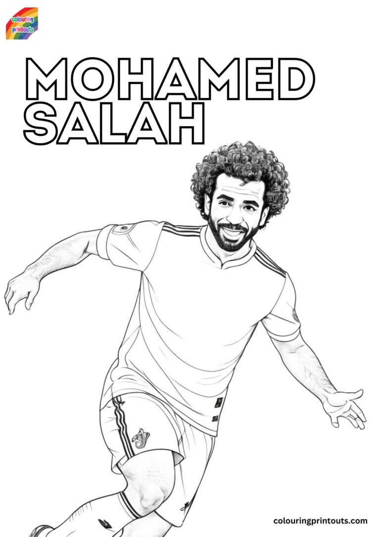 10 + Mo Salah Colouring Pages (Free Download)