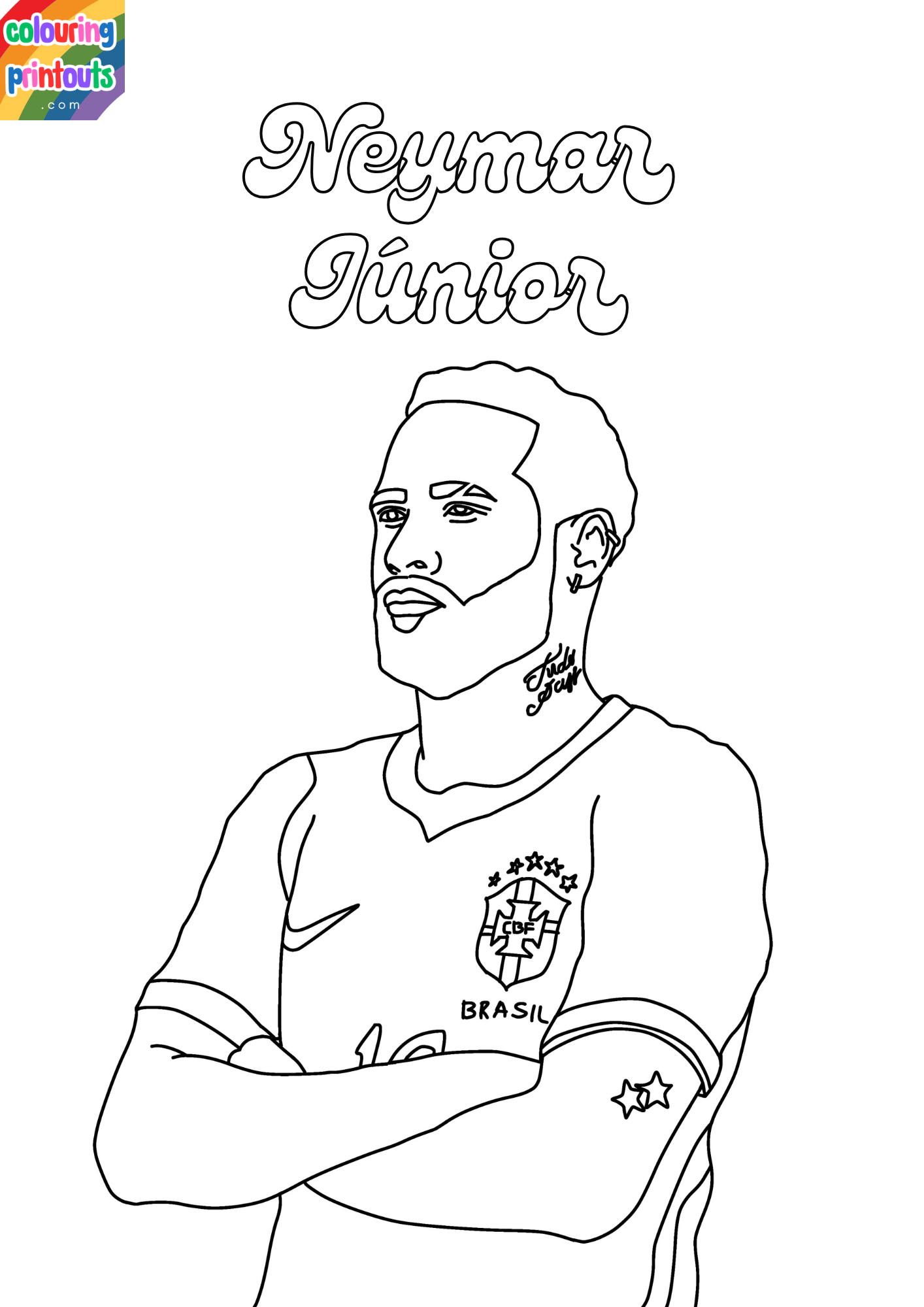 Neymar Coloring Pages