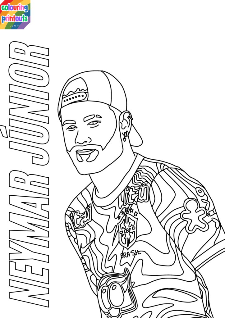 Neymar Coloring Pages