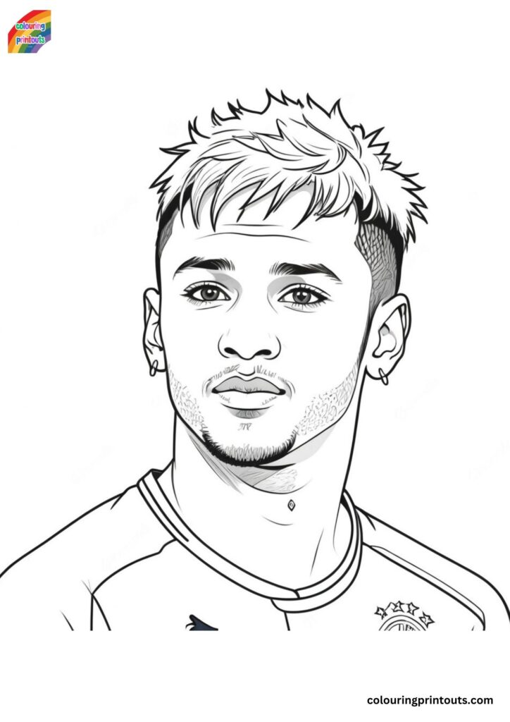 10+ Neymar Colouring Pages (Free Printables)