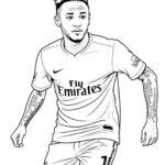 Neymar coloring page