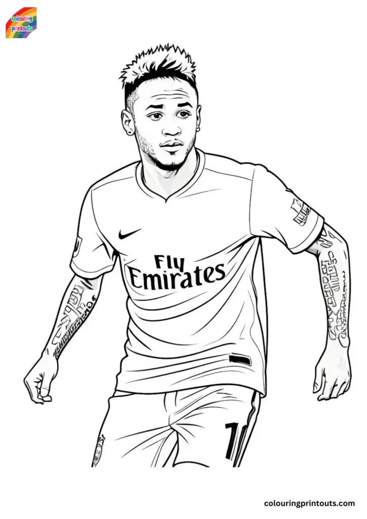 Neymar coloring page