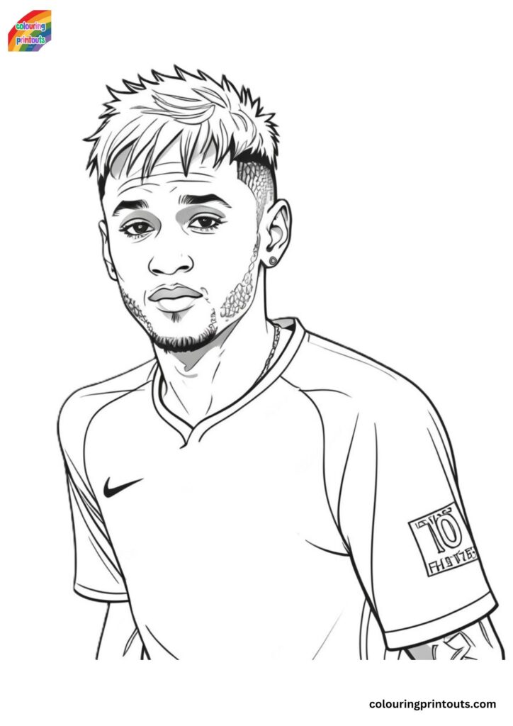 10+ Neymar Colouring Pages (Free Printables)