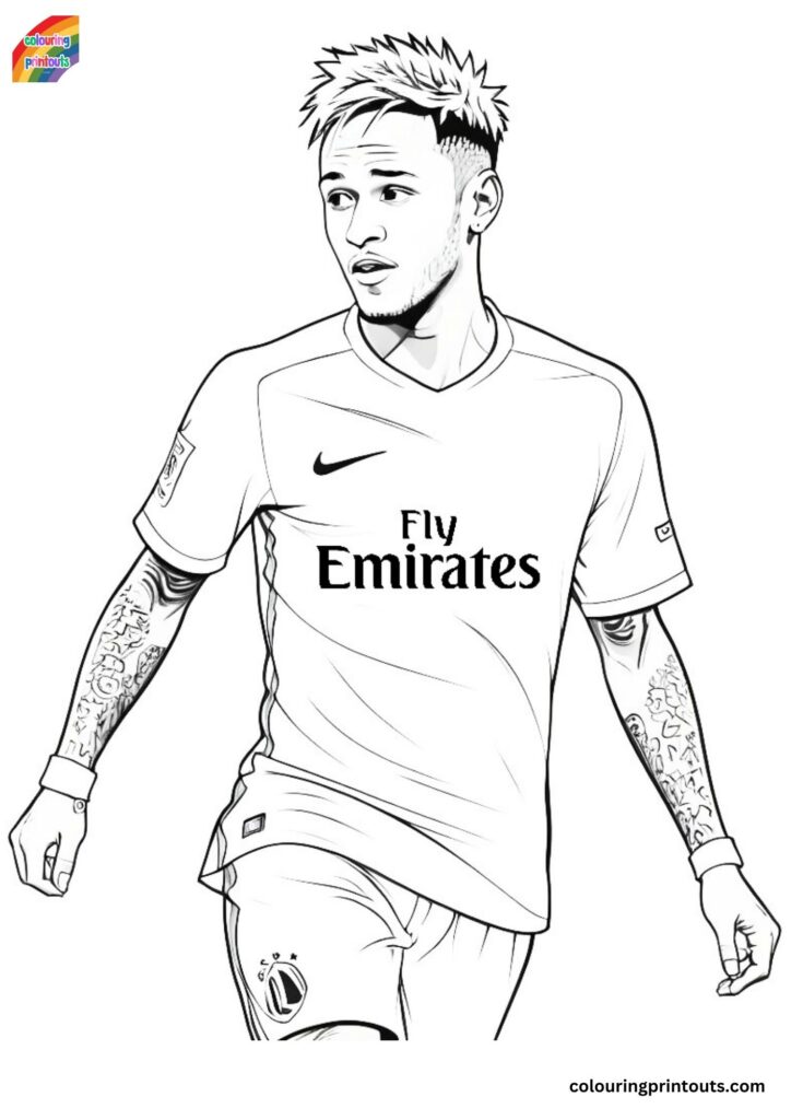 10+ Neymar Colouring Pages (free Printables)