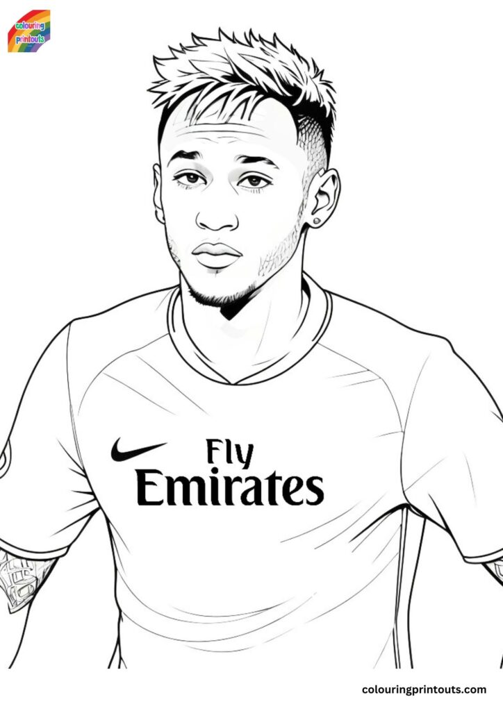 10+ Neymar Colouring Pages (Free Printables)