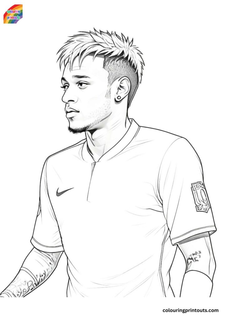 10+ Neymar Colouring Pages (Free Printables)