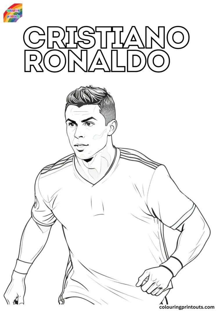 10+ Ronaldo Colouring Sheets (Free PDF Printables)