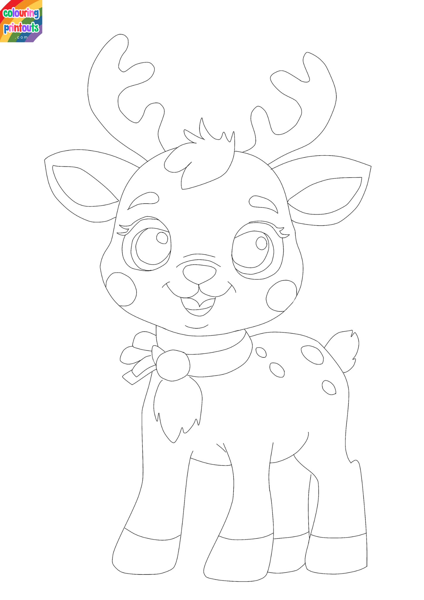 Rudolph Red Nosed Reindeer Coloring Page