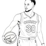 Steph Curry printable colouring pages