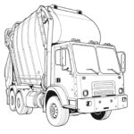 bin lorry coloring pages