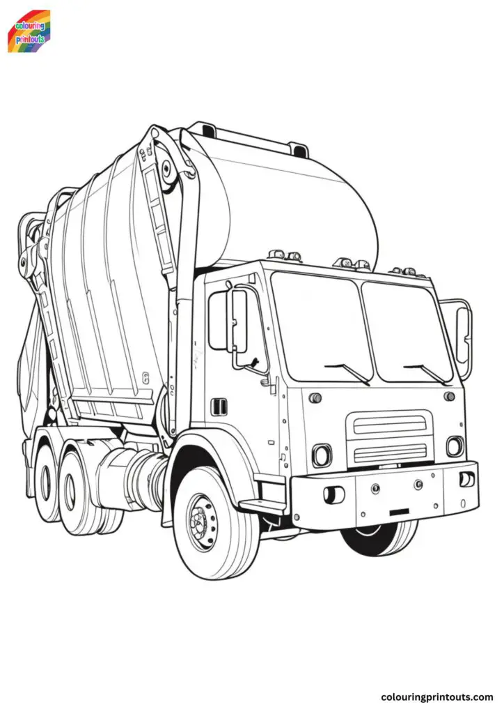 bin lorry coloring pages