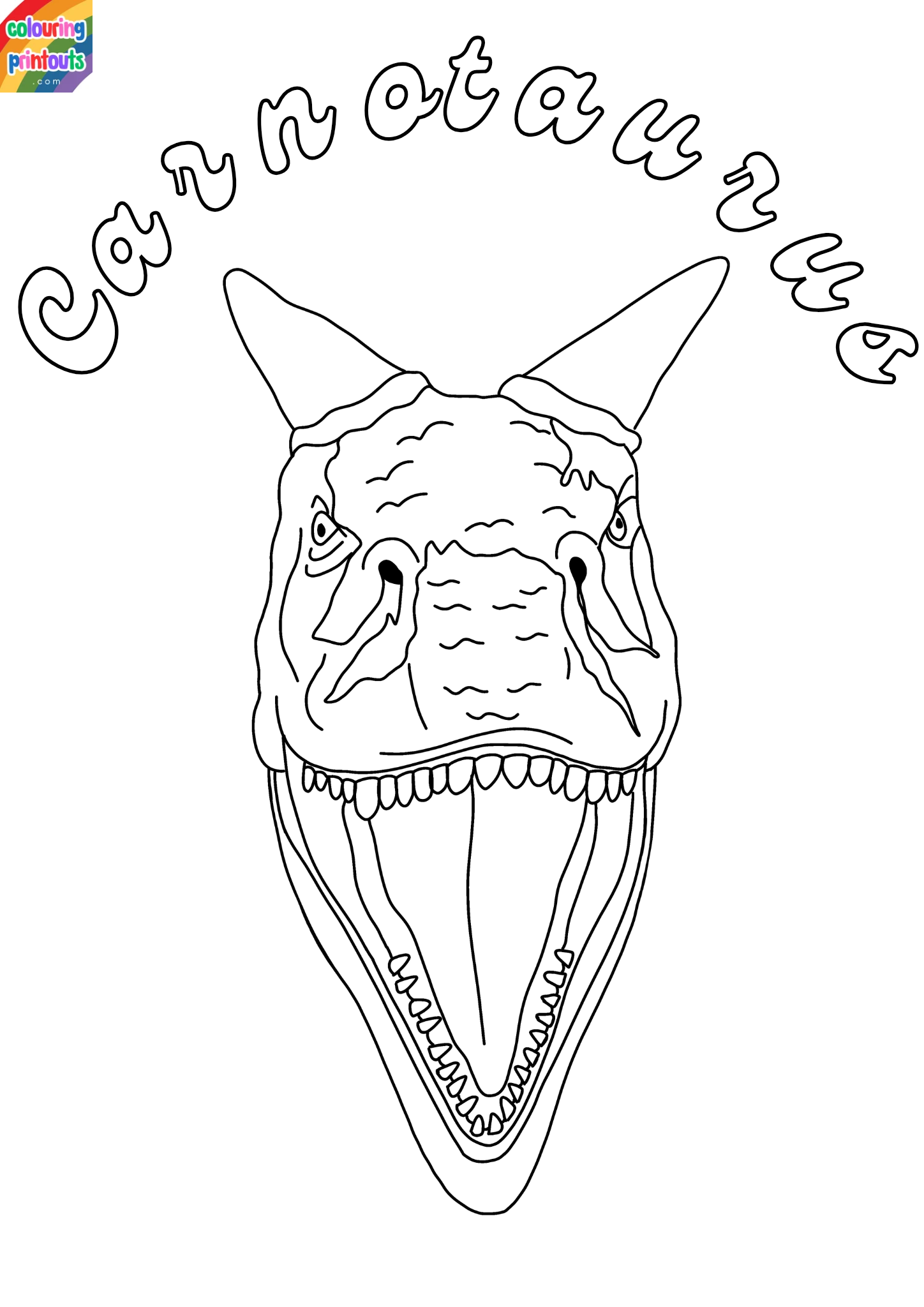carnotaurus coloring page 