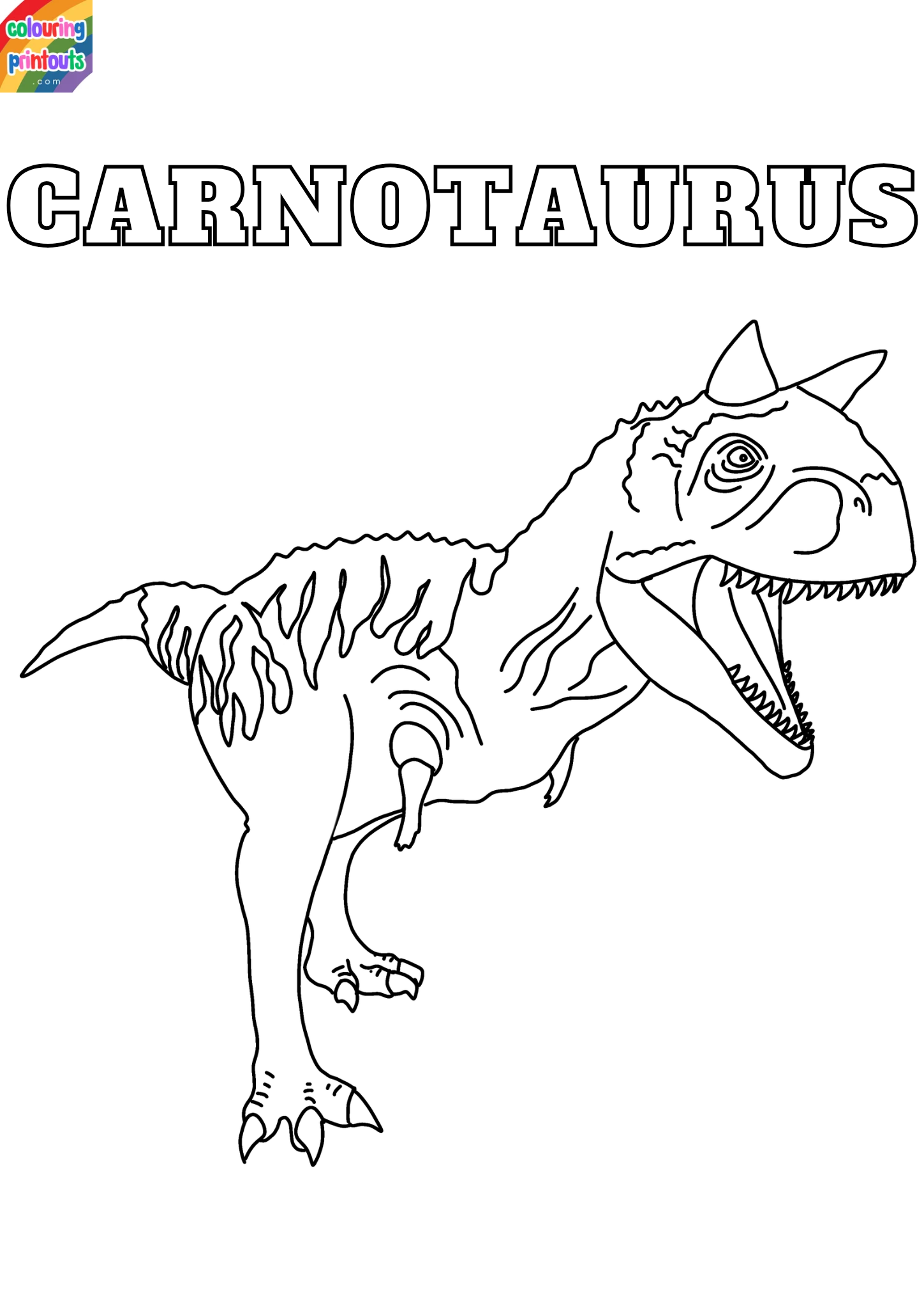 carnotaurus coloring page 