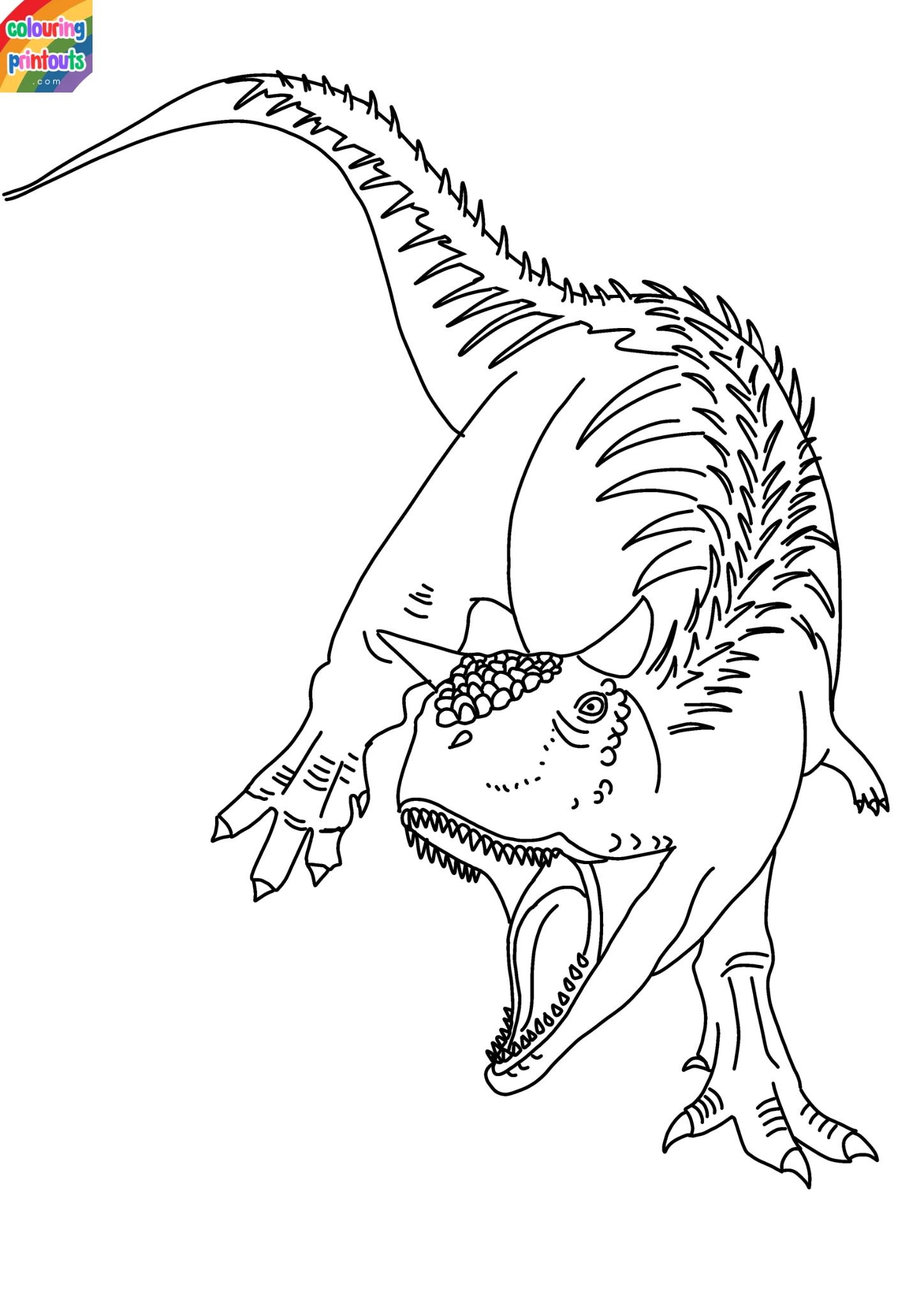 carnotaurus dinosaur coloring page