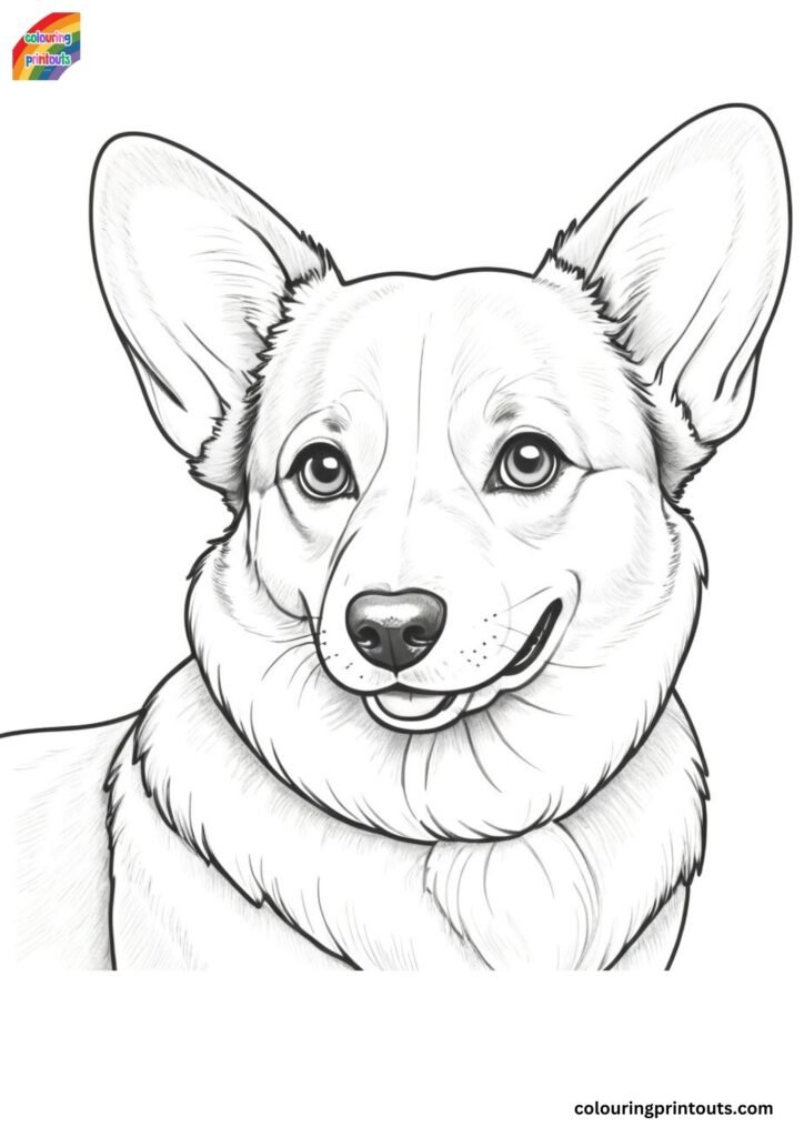 15+ Coloring Pages of Corgis (Free Coloring Printables)