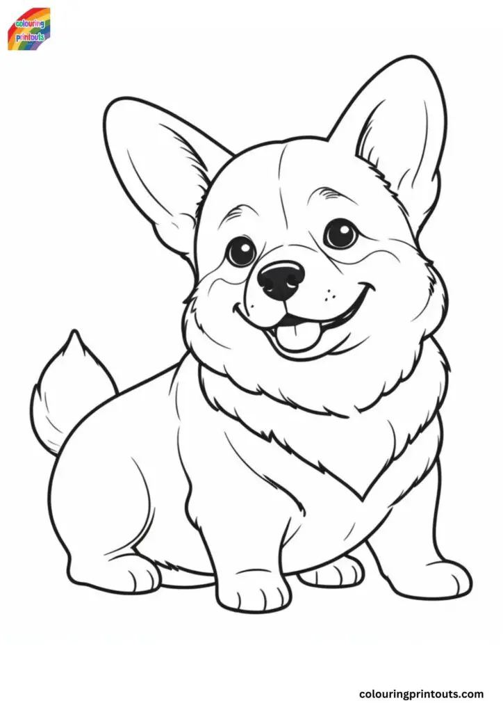 corgi coloring sheet