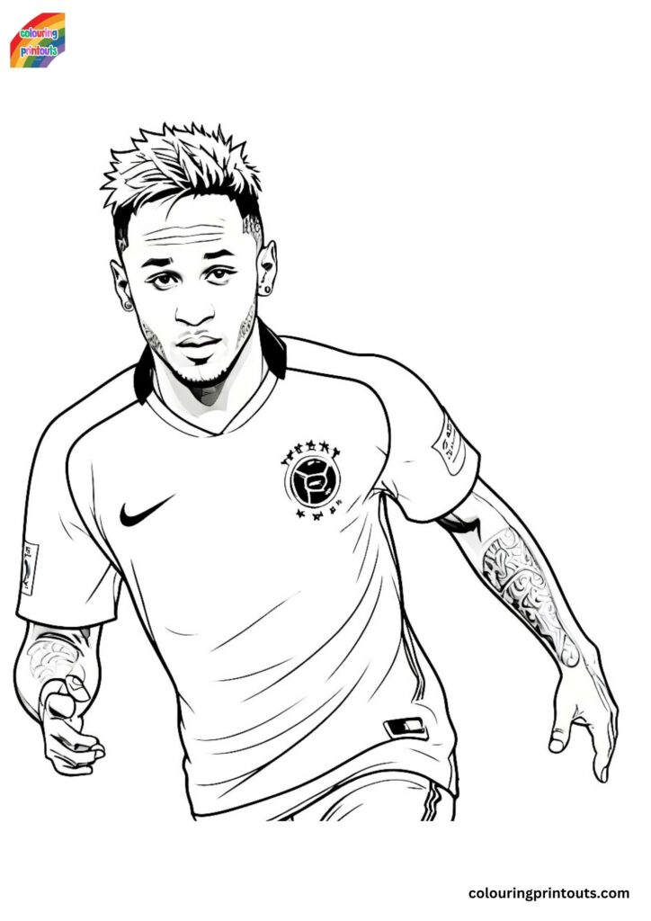 10+ Neymar Colouring Pages (Free Printables)