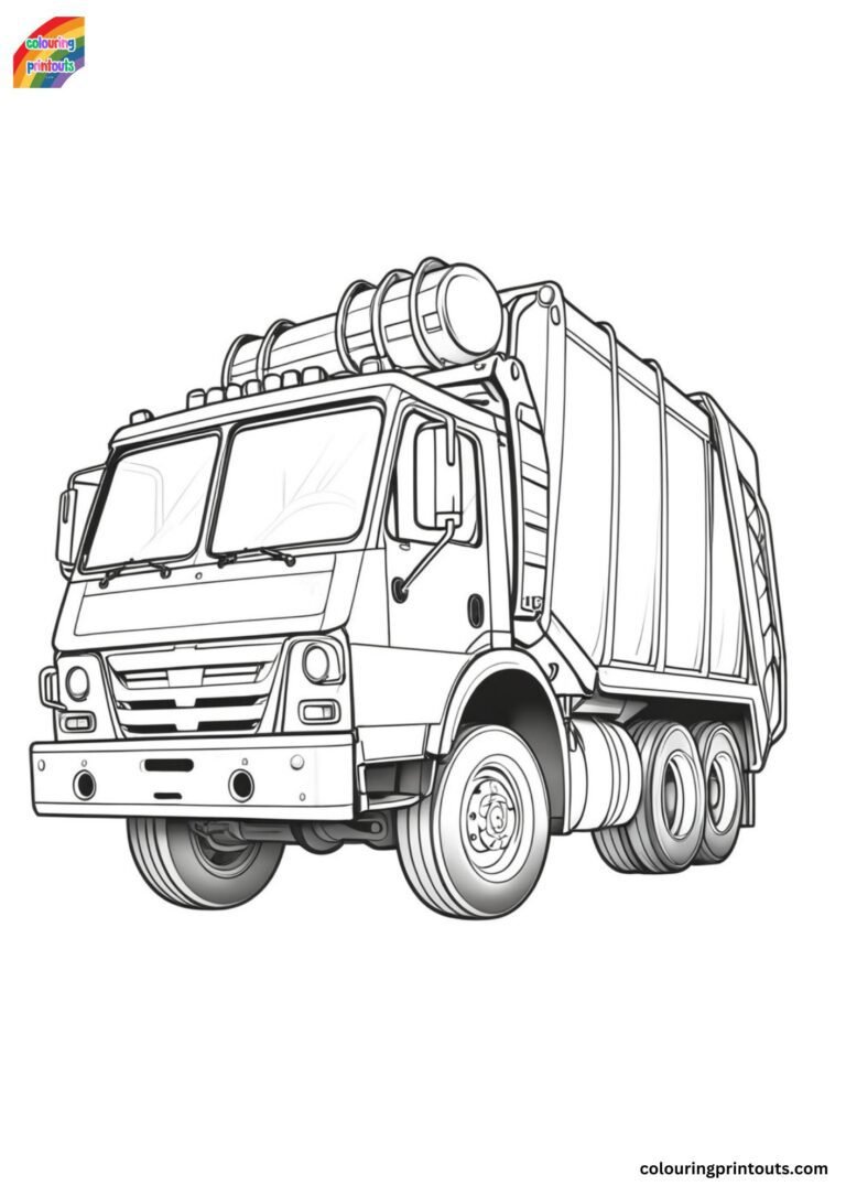 10+ Garbage Truck Coloring Pages Printable