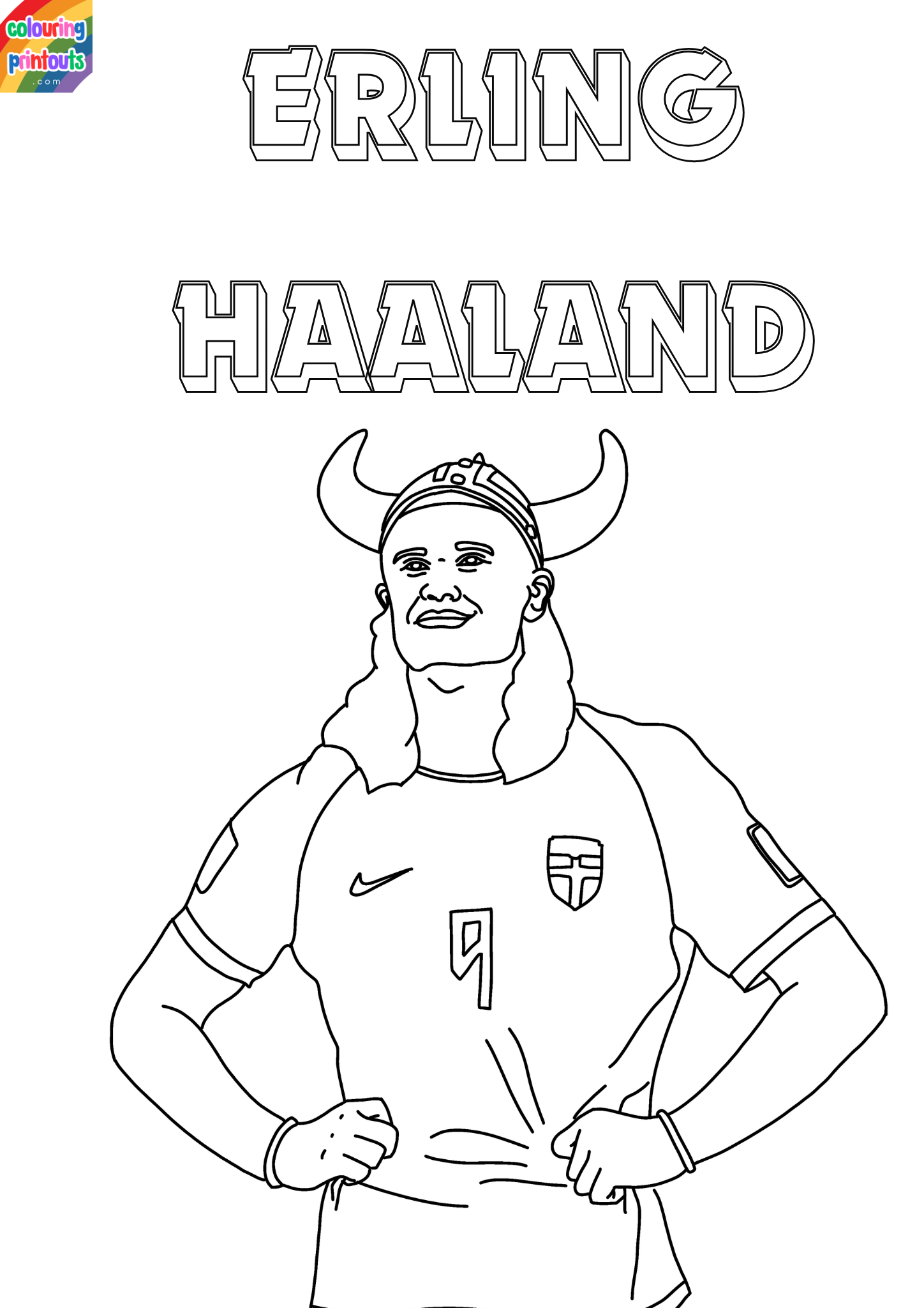 haaland coloring pages printable (2)
