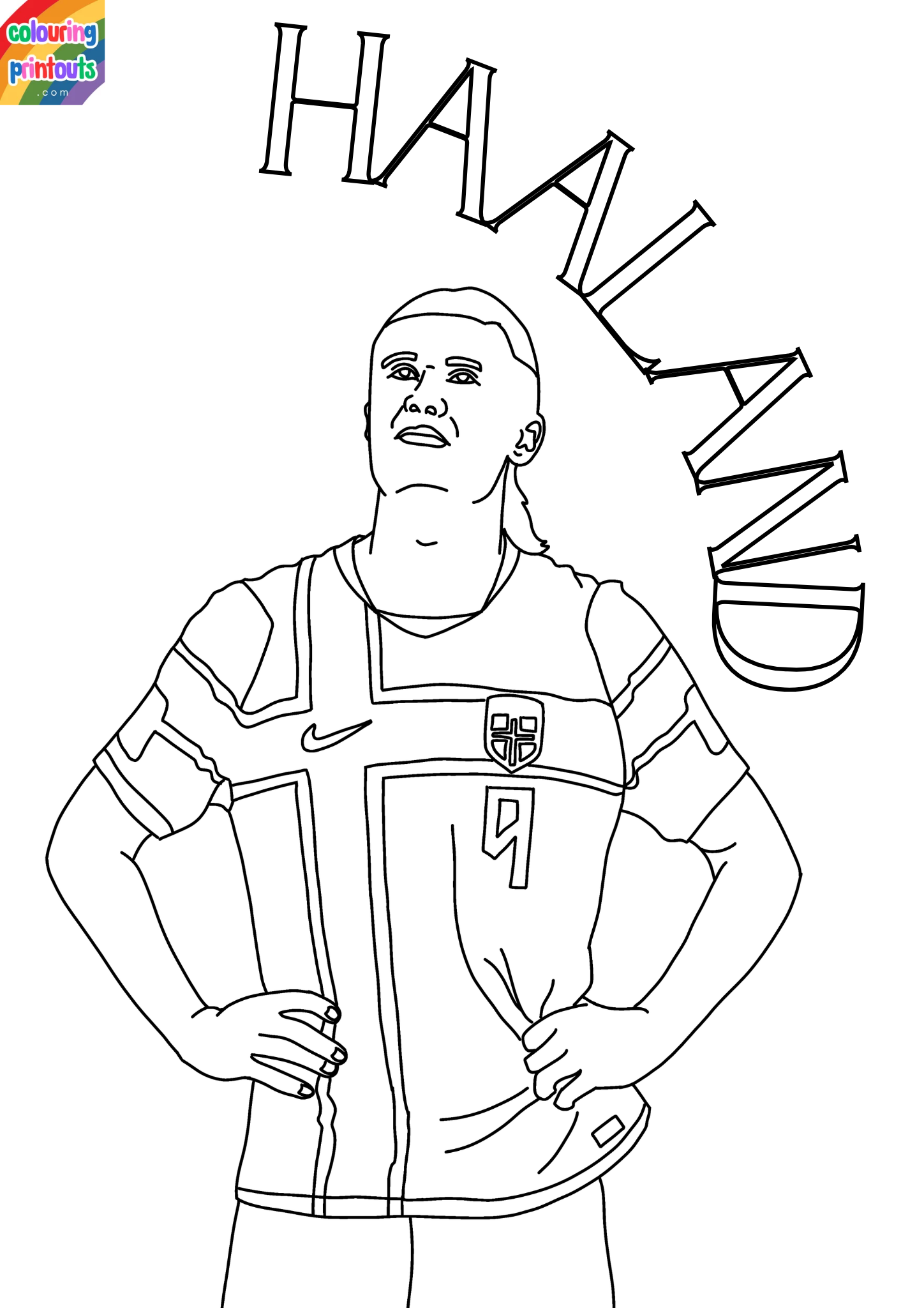 haaland colouring pages (2)