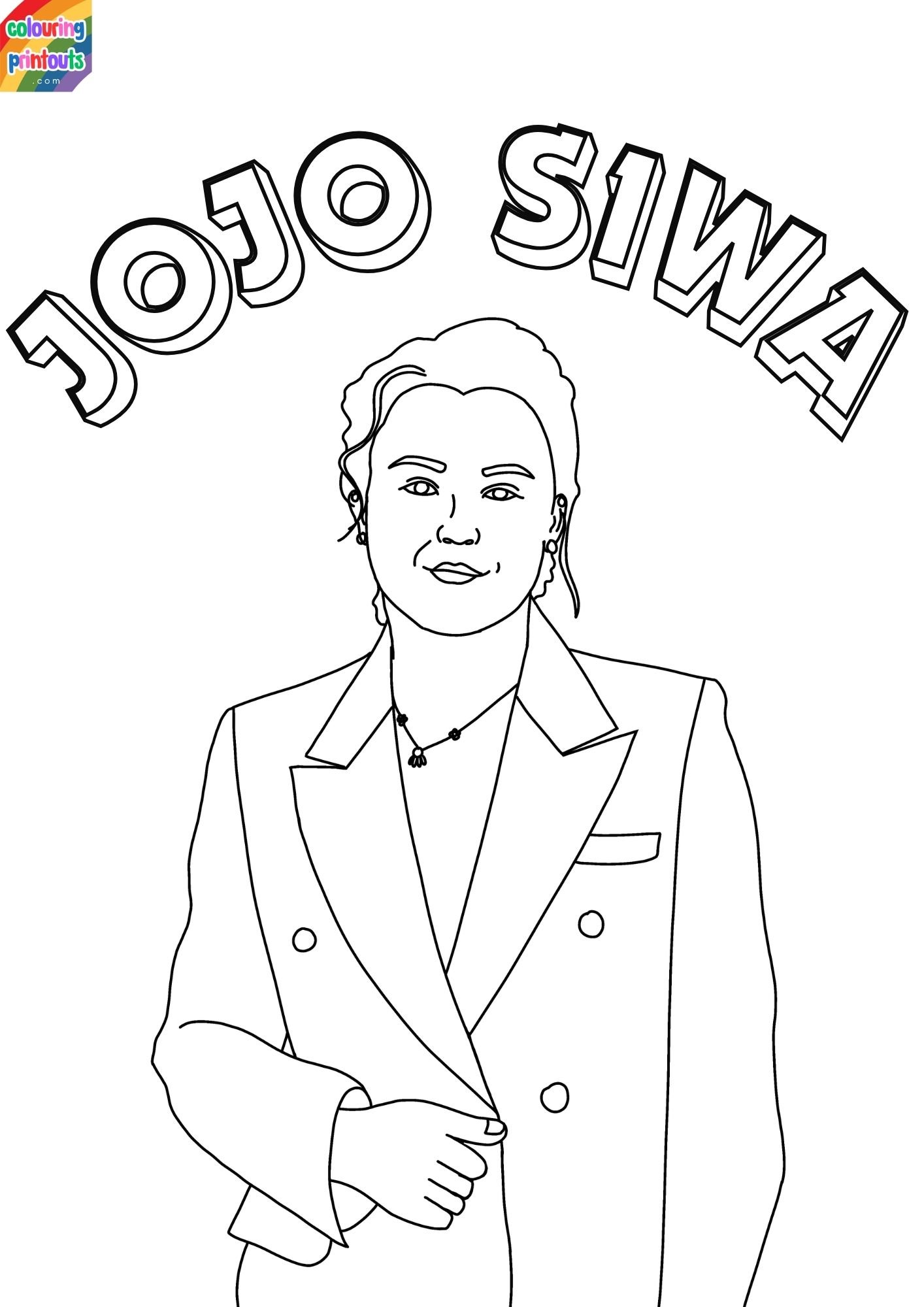 jojo siwa colouring pages