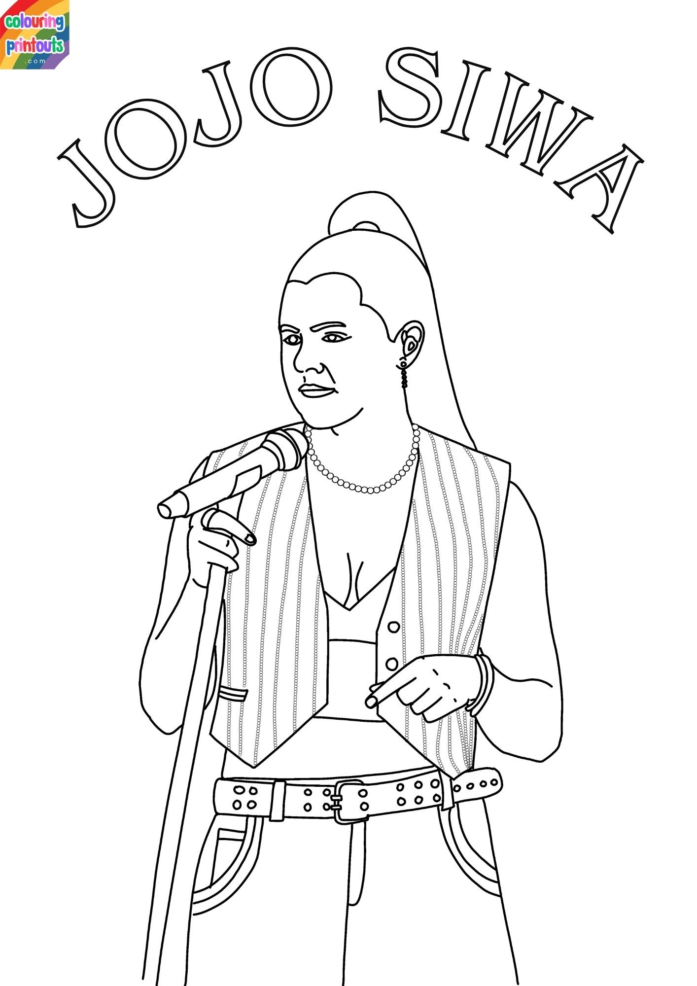 jojo siwa printable coloring pages