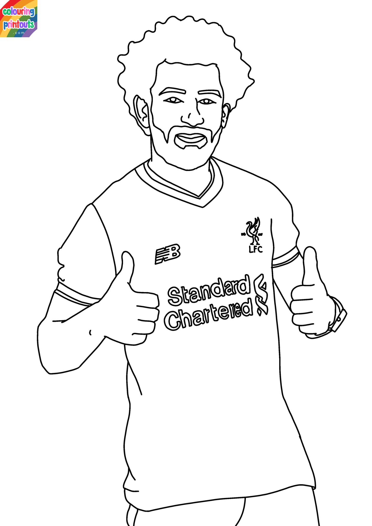 mo salah coloring pages