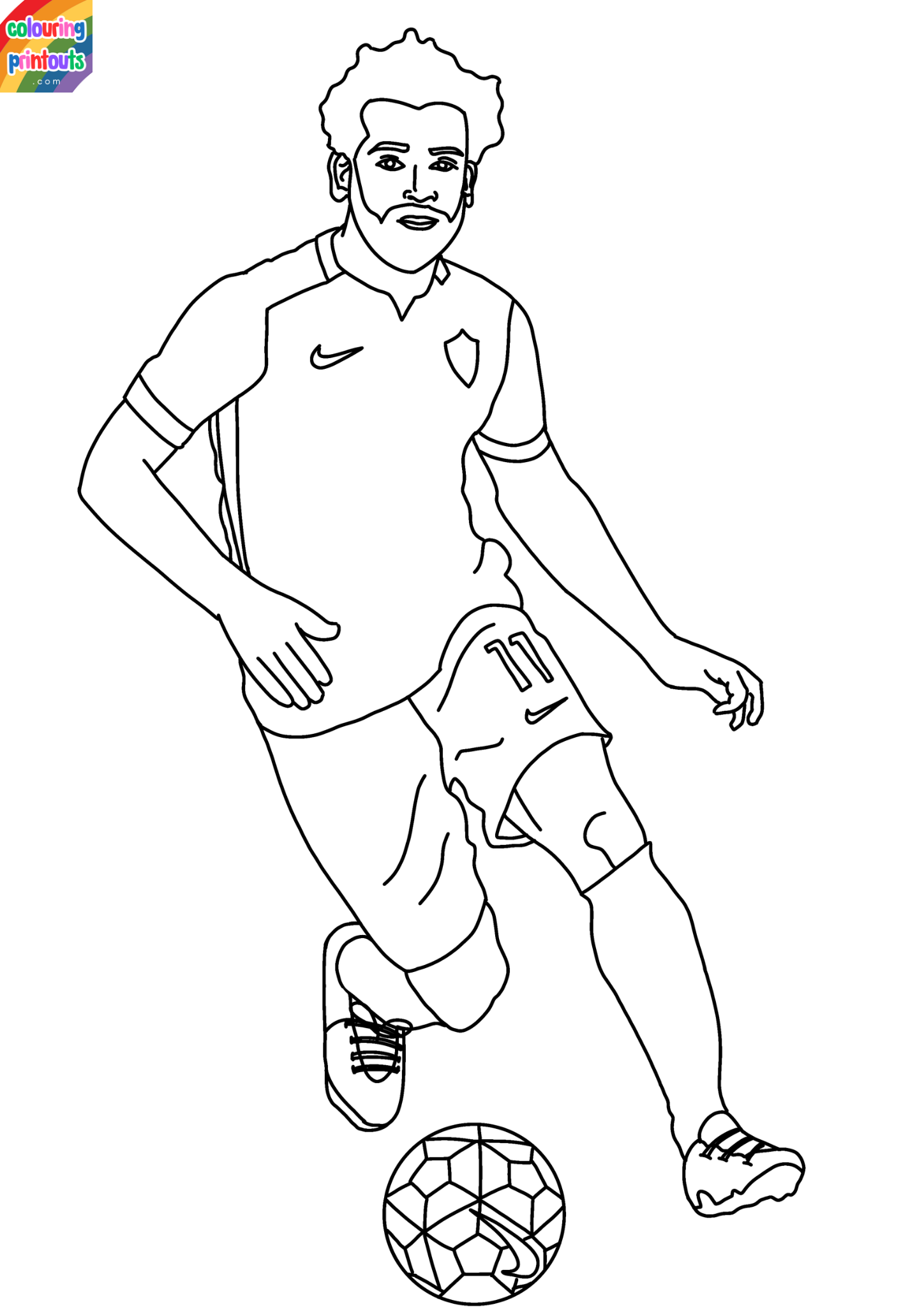 mo salah coloring pages