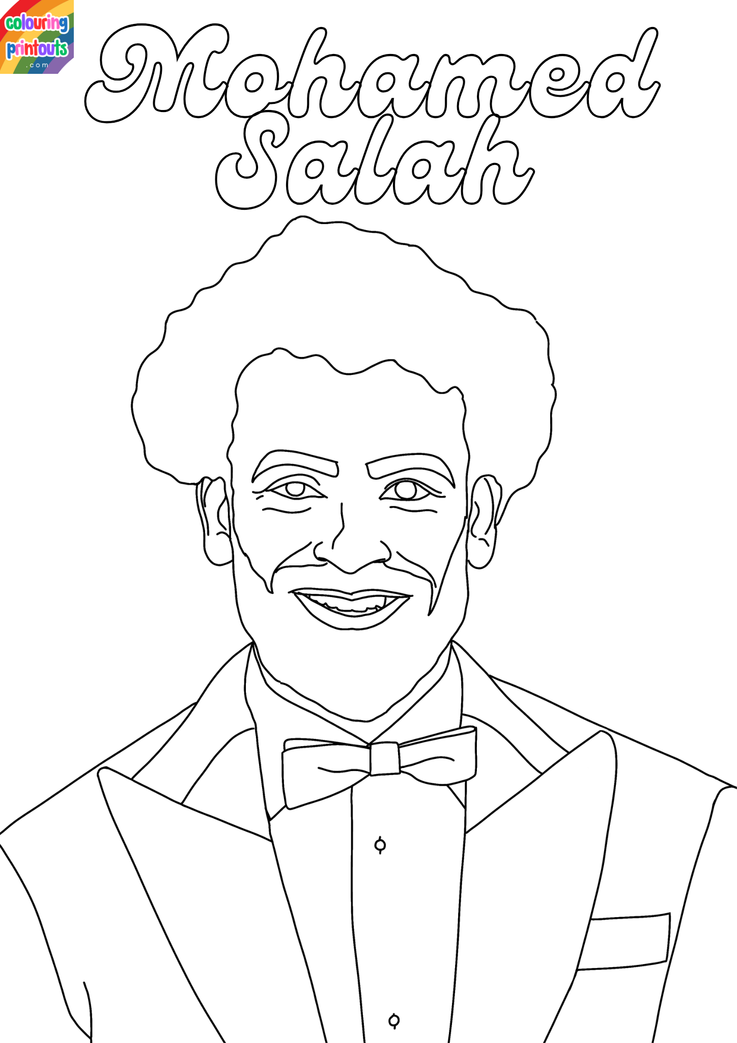 mohamed salah coloring pages